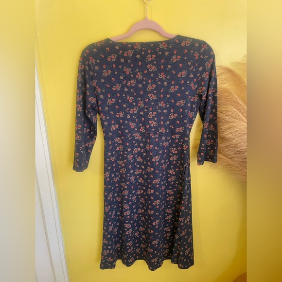 NWOT Toad&Co Navy Floral Long Sleeve Dress - Picture 3 of 3